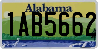 AL license plate 1AB5662