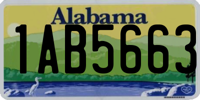 AL license plate 1AB5663