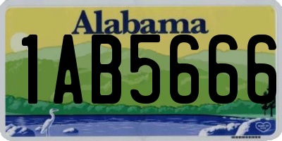 AL license plate 1AB5666