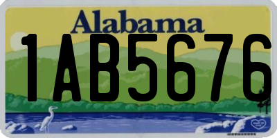 AL license plate 1AB5676