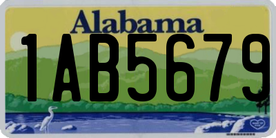 AL license plate 1AB5679