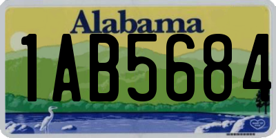 AL license plate 1AB5684