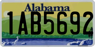 AL license plate 1AB5692