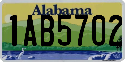 AL license plate 1AB5702