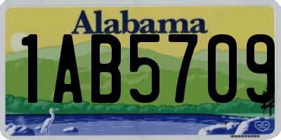 AL license plate 1AB5709