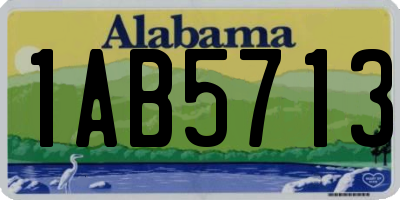 AL license plate 1AB5713