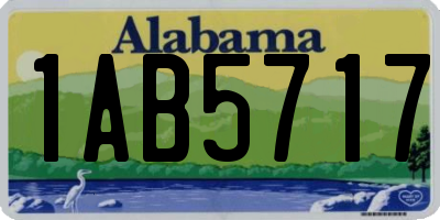 AL license plate 1AB5717