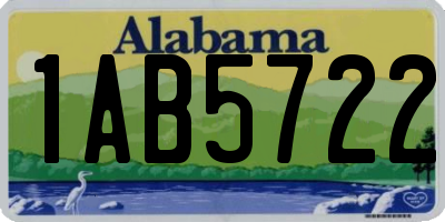 AL license plate 1AB5722