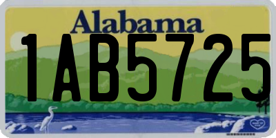 AL license plate 1AB5725