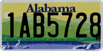 AL license plate 1AB5728