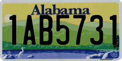 AL license plate 1AB5731