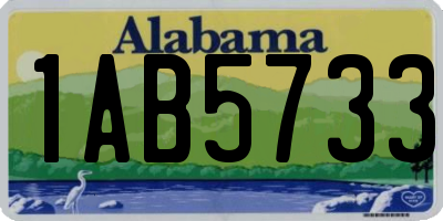 AL license plate 1AB5733