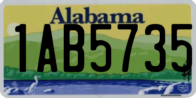 AL license plate 1AB5735