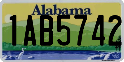 AL license plate 1AB5742