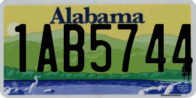 AL license plate 1AB5744