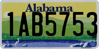 AL license plate 1AB5753