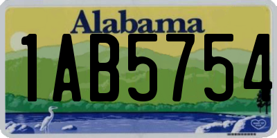 AL license plate 1AB5754
