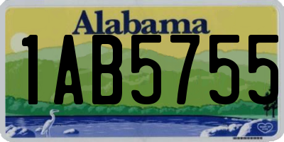 AL license plate 1AB5755