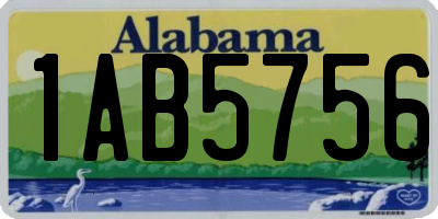 AL license plate 1AB5756