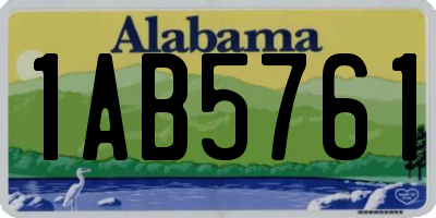 AL license plate 1AB5761