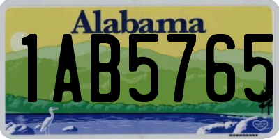 AL license plate 1AB5765