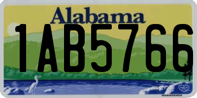 AL license plate 1AB5766