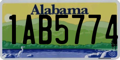 AL license plate 1AB5774