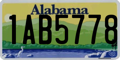 AL license plate 1AB5778