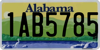 AL license plate 1AB5785