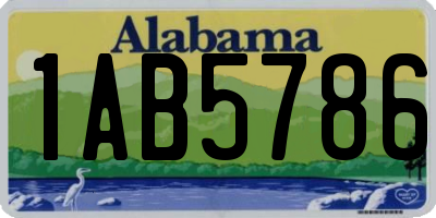 AL license plate 1AB5786