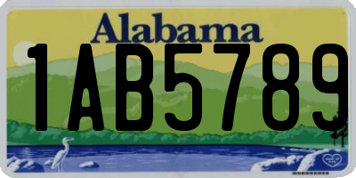 AL license plate 1AB5789