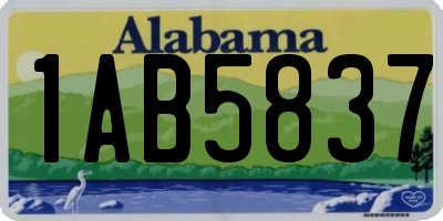 AL license plate 1AB5837