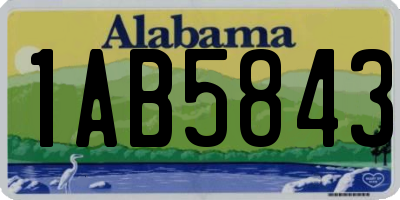 AL license plate 1AB5843