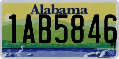 AL license plate 1AB5846