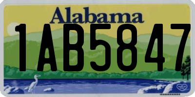 AL license plate 1AB5847