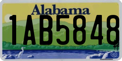 AL license plate 1AB5848