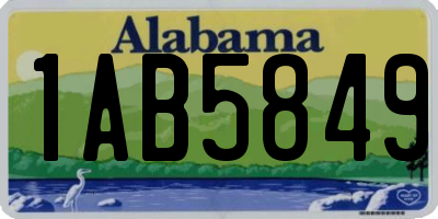 AL license plate 1AB5849