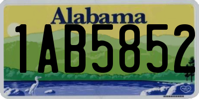 AL license plate 1AB5852