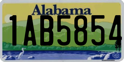 AL license plate 1AB5854