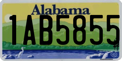 AL license plate 1AB5855