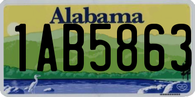 AL license plate 1AB5863