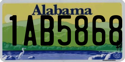 AL license plate 1AB5868