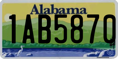 AL license plate 1AB5870