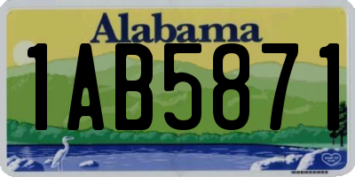 AL license plate 1AB5871
