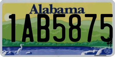 AL license plate 1AB5875