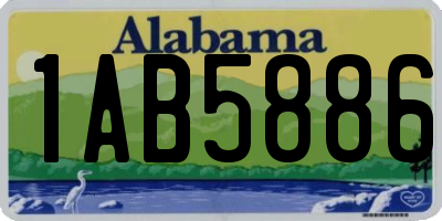 AL license plate 1AB5886