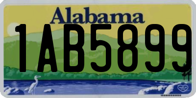 AL license plate 1AB5899