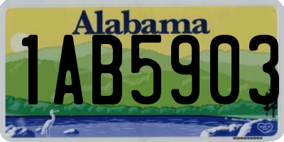 AL license plate 1AB5903