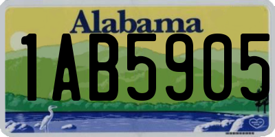 AL license plate 1AB5905