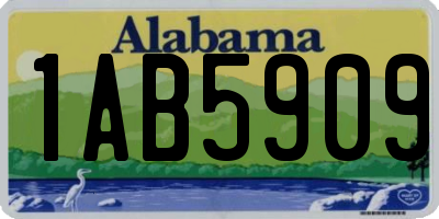 AL license plate 1AB5909